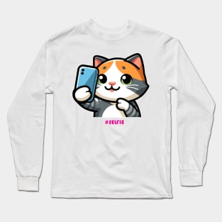 Cat Selfie Long Sleeve T-Shirt